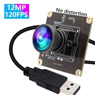 ELP 12MP USB Camera Module 120fps 30fps High Speed Webcam 3840*3040 Mini Camere with No Distortion Lens Lightburn Golf USB Camera ELP 12MP USB Camera Module 120fps 30fps High Speed Webcam 3840*3040 Mini Camere with No Distortion Lens Lightburn Golf USB Camera
